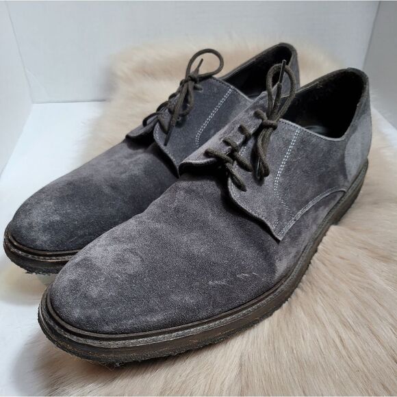 To Boot New York Men’s Adam Derick Grey Suede Oxford Rubber Sole Shoes Size 11 - Picture 1 of 11